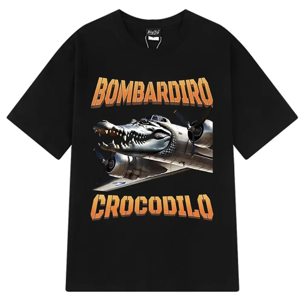 

Crocodilo Funny Meme T-shirt Women Fashion T Shirts Italian Brainrot Tralalero Tralala Sahur Bombardiro