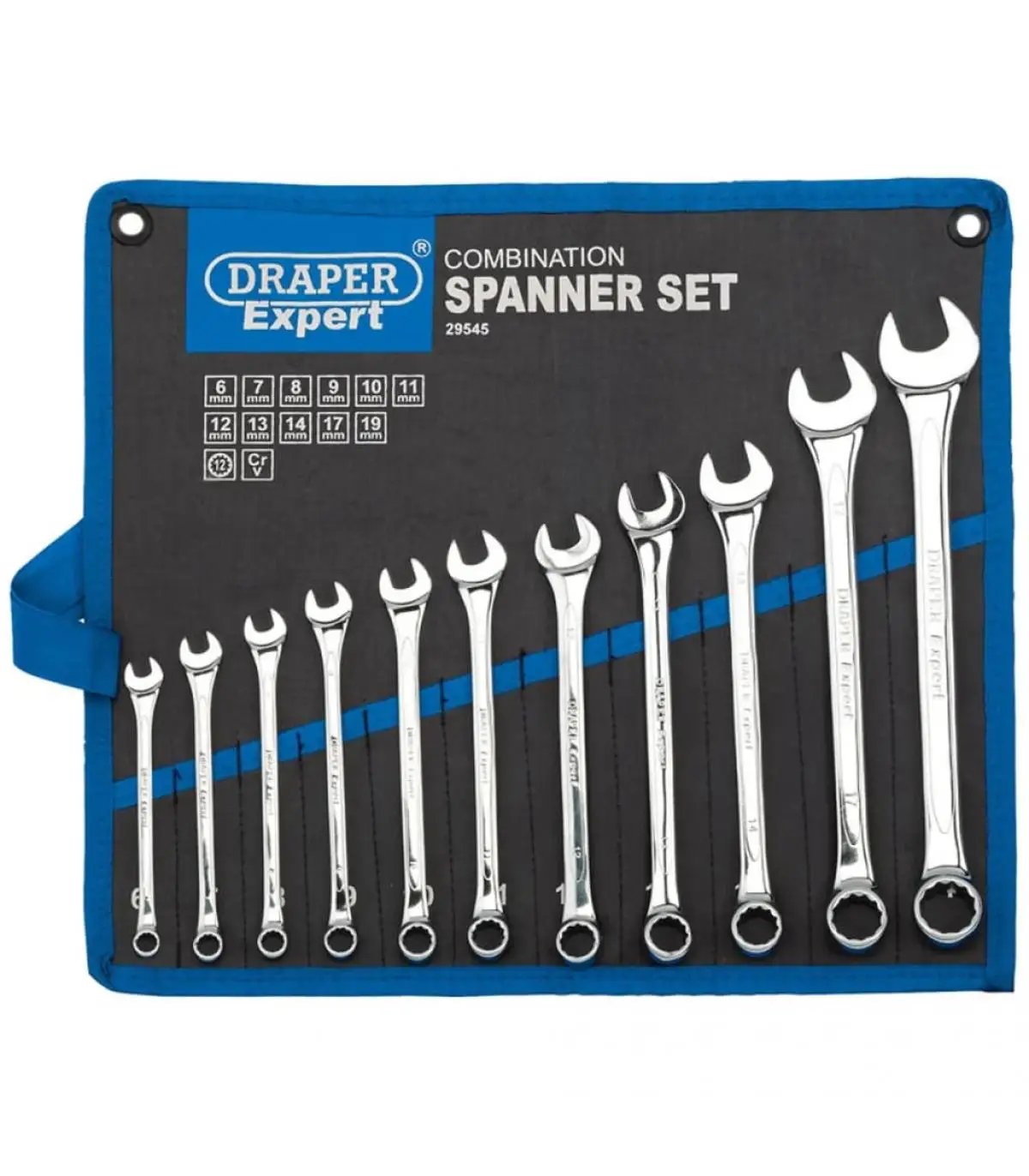 Spanner Draper Tools Set Metric Combined Keys Silver 11 Pcts 29545