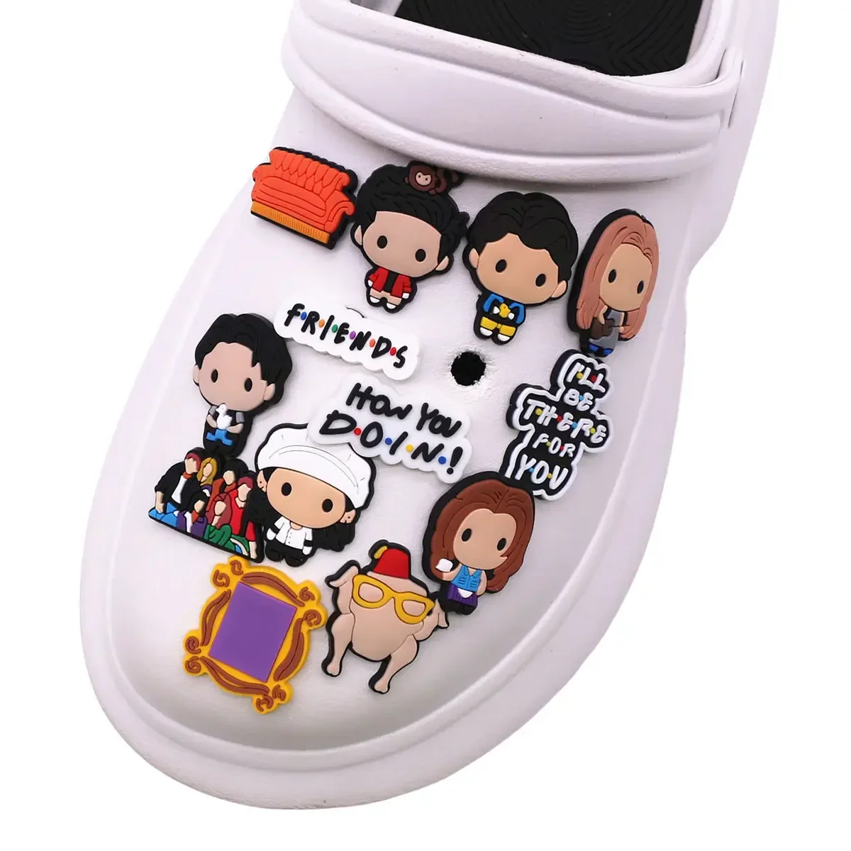 1 Pcs Old Friends Shoe Charms Accessories Garden Shoes Upper Decorations Cute Sofa Cat Lobster Goose Clogs Pins Unisex Fun Gifts image 3