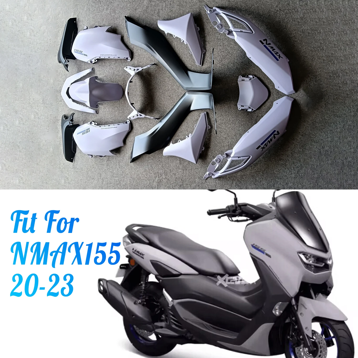 Fit For YAMAHA NMAX155 2020 - 2023 Motorcycle Shell Full Fairing Bodywork Kit Set N-MAX NMAX 155 2021 2022