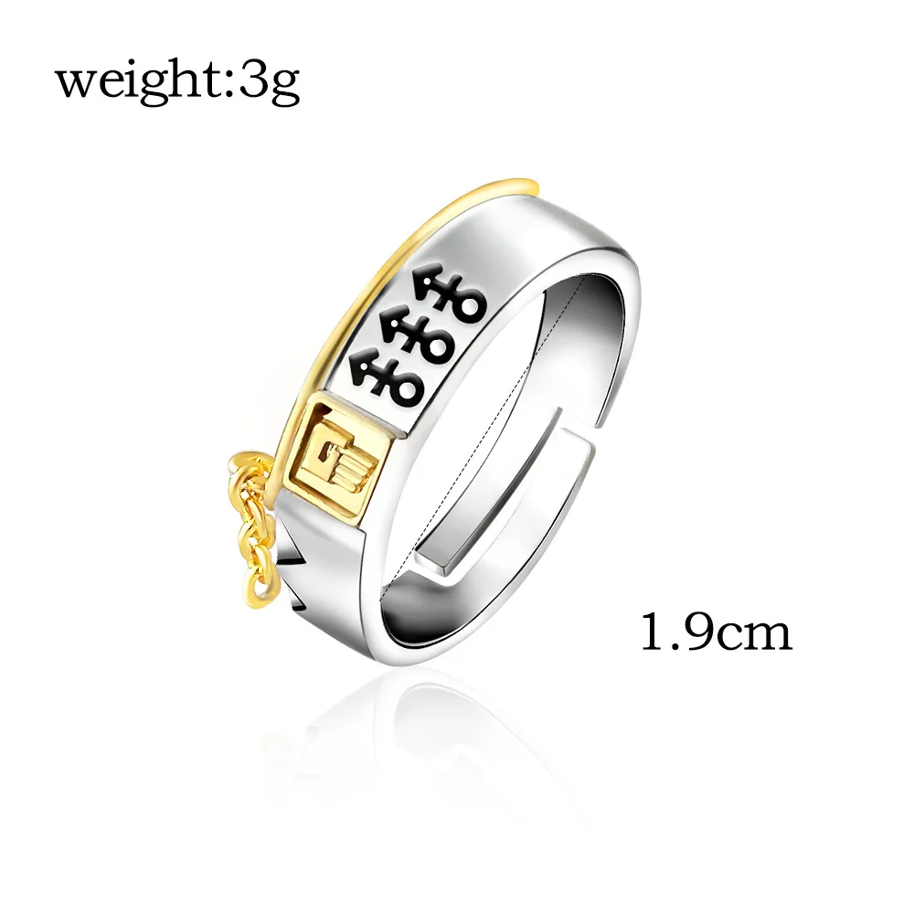 Anime Jojo's Bizarre Adventure Adjustable Metal Rings