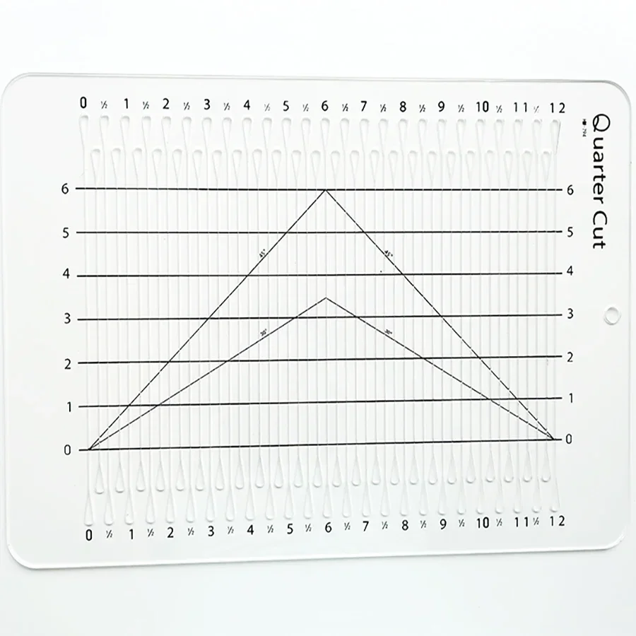 Quarter Cut Ruler Quickly cut various shapes, practical ruler for sewing machines