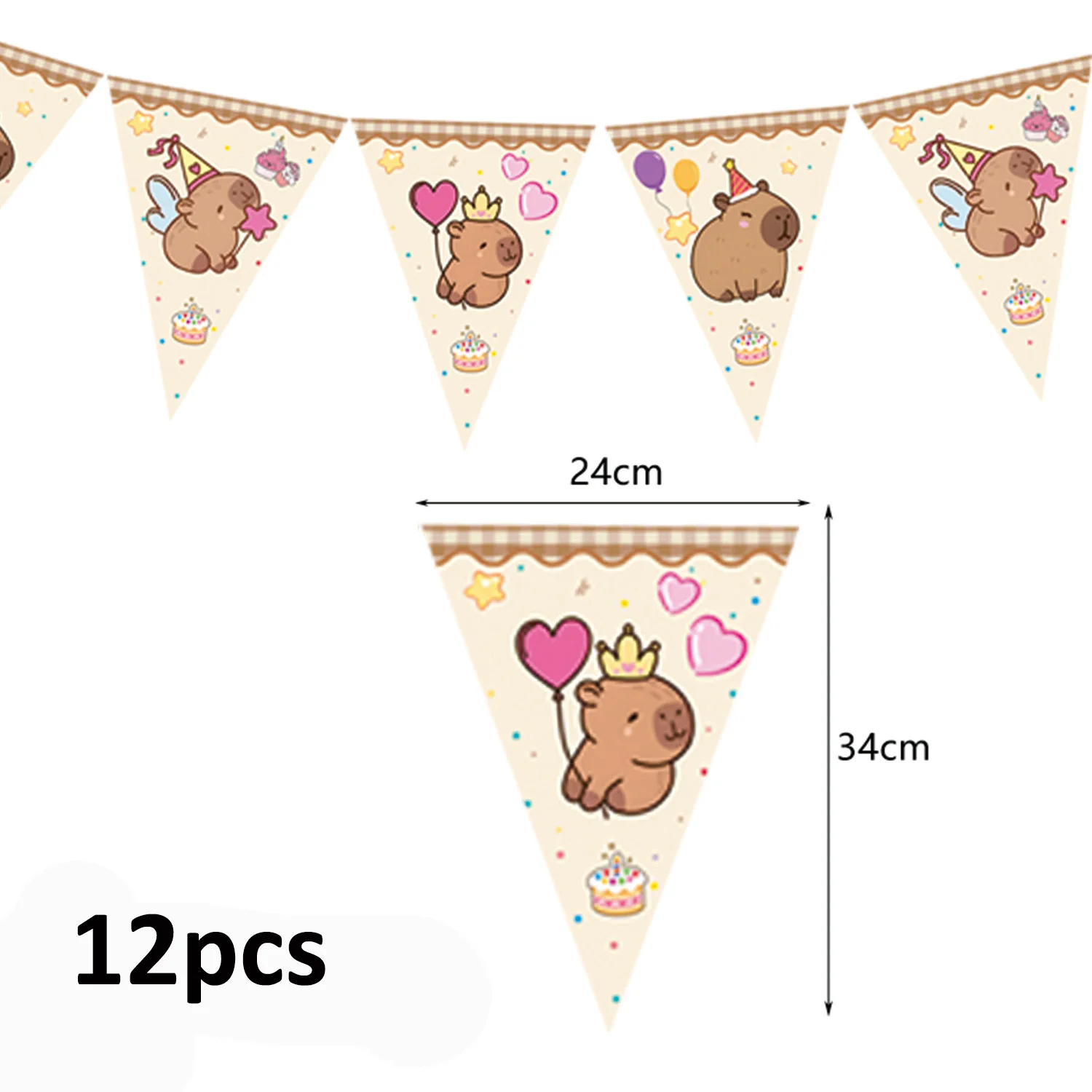 Capybara Geburtstagsdekoration Tischware Tischdecke Teller Servietten Einladungskarten Ballons Poster Baby-Shower Geburtstagsparty Zubehör – Detail 5