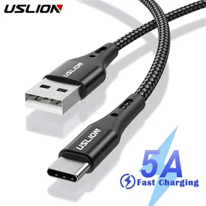 USLION 5A Kabel Data USB Tipe C untuk Samsung S10 S20 Xiaomi Mi 11 Kabel Tipe C Pengisi Daya USB C Pengisi Daya Ponsel Pengisi Daya Cepat 12 bateria penjualan terbaik asli samsung s10e - №
