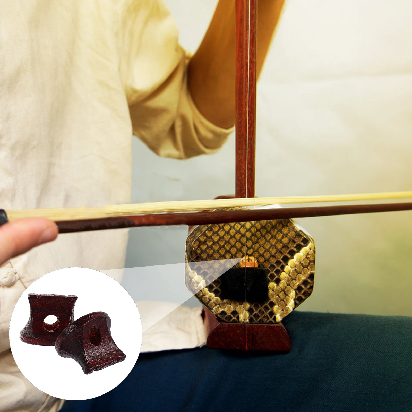 

3pcs Purple Sandalwood Erhu Bridges Wooden Code Replacement Parts For Chinese String Instrument Durable Erhu Bridge