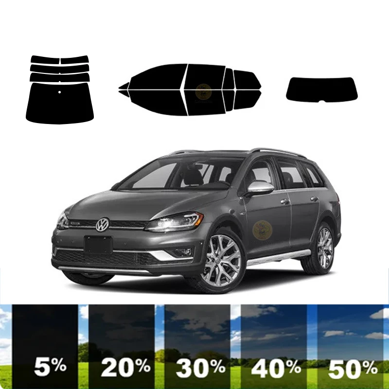 

precut Removable Window Tint Film Car 100% UVR 5%-70%VLT Heat Insulation Carbon ﻿For VOLKSWAGEN GOLF 4 DR WAGON 2015-2019