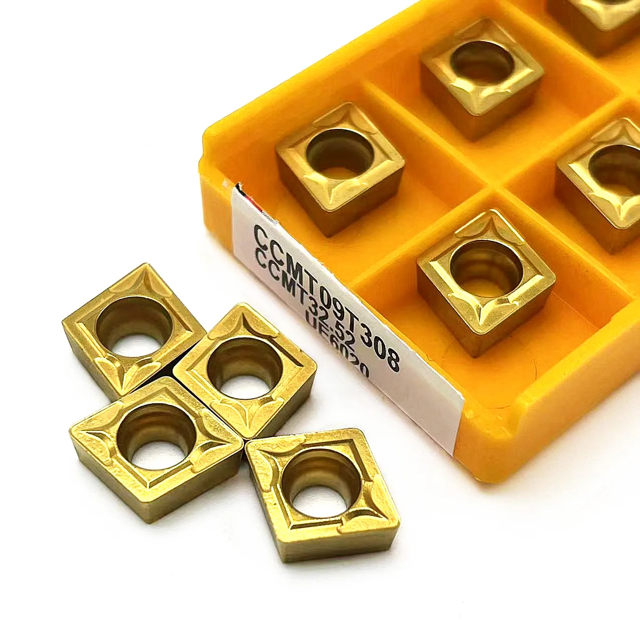 Inserto in metallo duro CCMT09T304 VP15TF UE6020 US735 utensili per tornitura in metallo utensile per tornio fresa frontale CCMT09T308 VP15TF UE6020