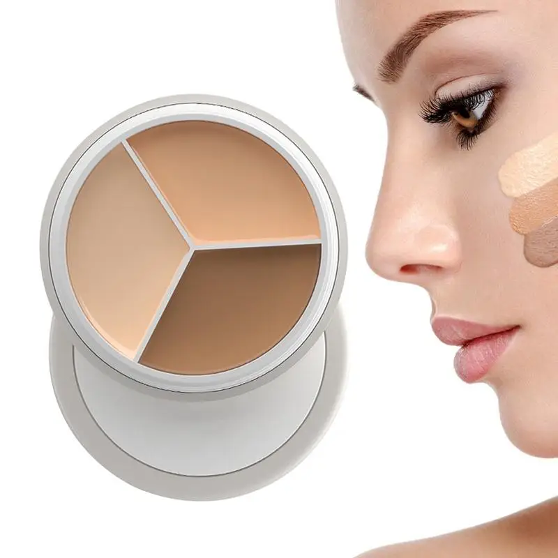 3 Kleur Crème Concealer Waterdichte 3 Kleuren Contour Palet Crème Concealer Voor Gezicht Fleuren Concealer Palet Voor Volwassenen Meisjes