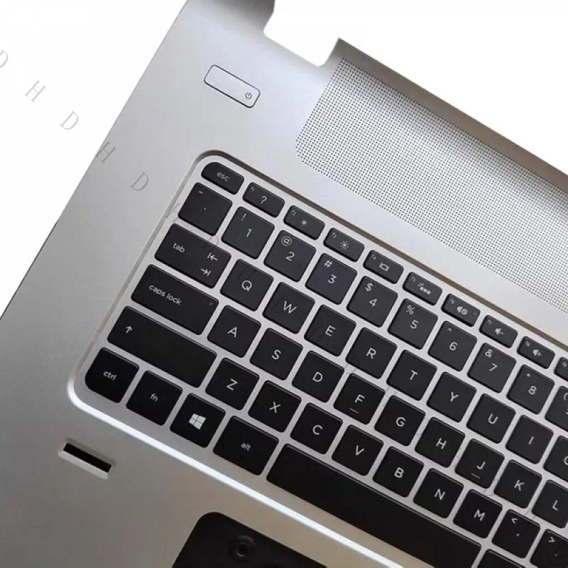 U+For HP Envy 17-k 17t-k TPN-Q141 TPN-Q144 C Shell Palmrest Upper Case W/ Keyboard & Fingerprint Holes Laptop Replacement Part