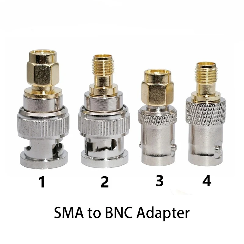 

1 шт., 50 Ом, штекер SMA к BNC, женский коаксиальный адаптер, преобразователь, прямой коаксиальный разъем для радиоантенны, испытательное оборудование