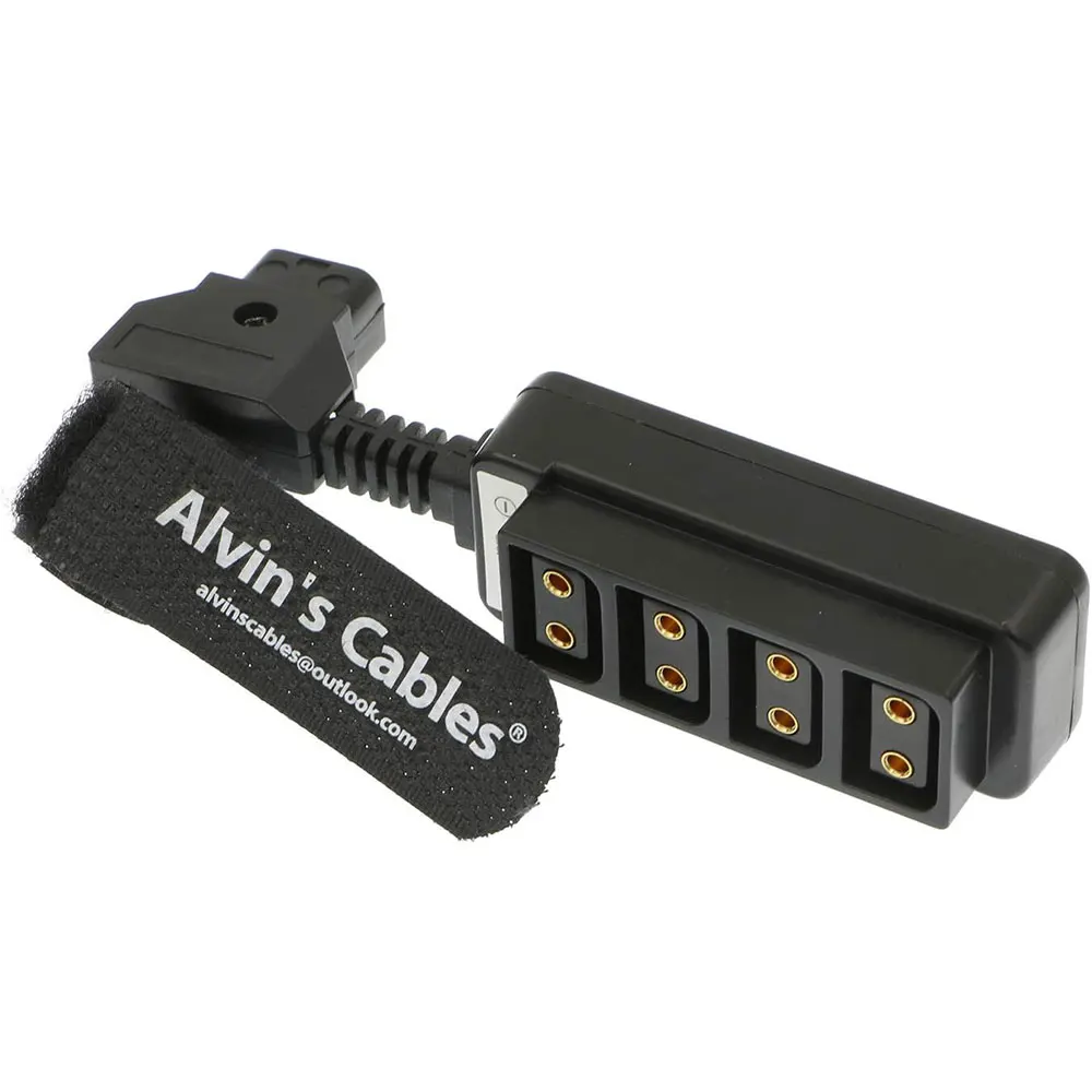 Alvin's Cables D-tap Splitter Ultrashort Power Cable D-Tap Male to 4 Port Dtap Female Cord for ARRI RED Cameras TILTA Steadicam