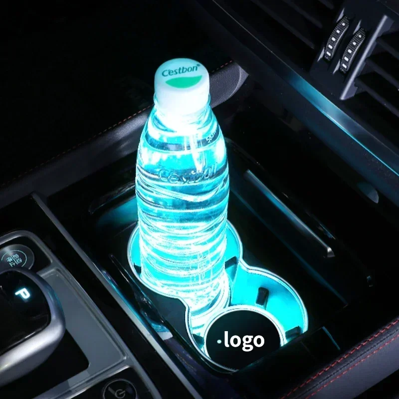 LED Car Coaster Light Water Cup Drinks Holder Mat for Peugeot 106 107 108 307 407 308 406 408 208 301 3008 2008 208XS 208Gti