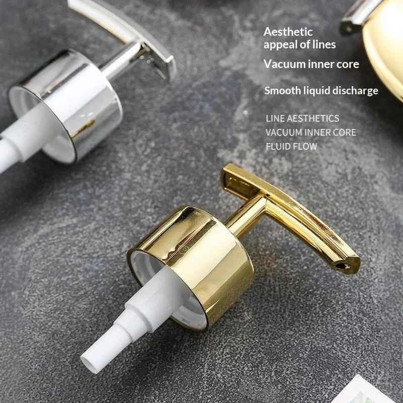 28-Zahn Gold-Silber Seifenspenderpumpe Handshampoo-Flaschenpumpe Badezimmer-Druckkopf Lotionspumpe Flüssigseifenzubehör – Detail 6
