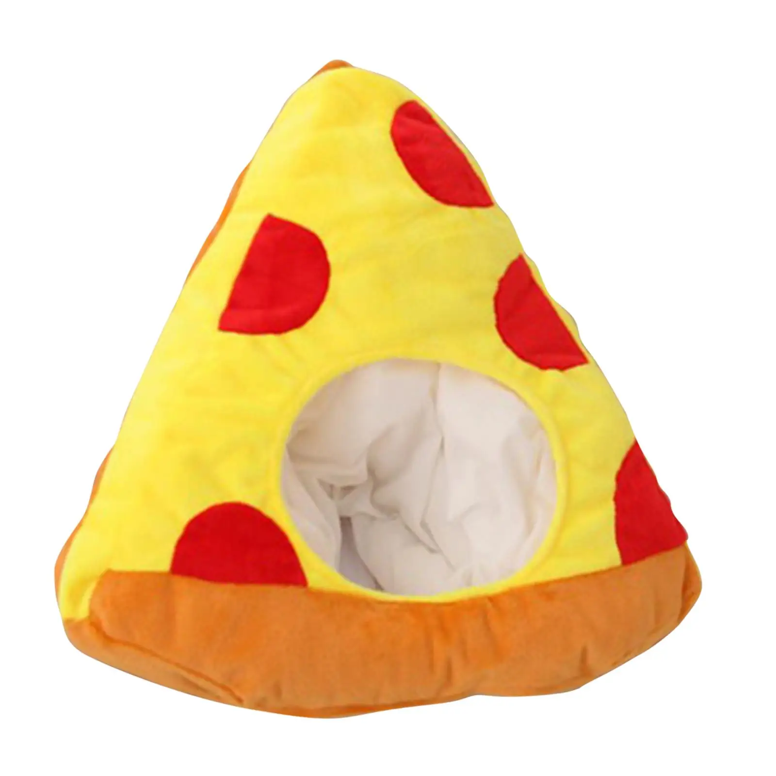 Whimsical Pizza Design Plush Hat Fun Party Accessory Soft Headwear for Festive Events