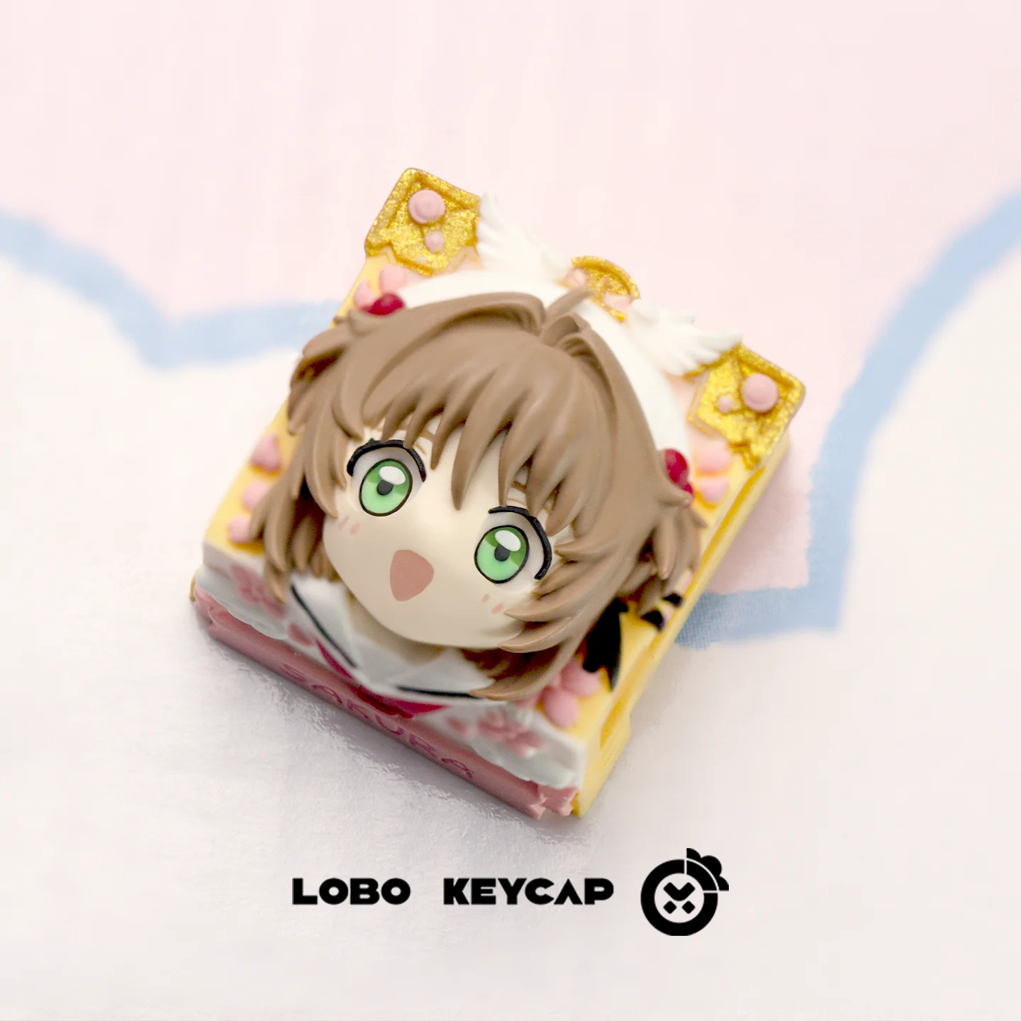 KINOMOTO SAKURA Keycap Resin Creativity Mechanical Keyboard Accessories Keycap ESC Replacement Kawaii Comic Keyboard Decor Gifts