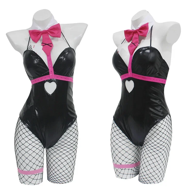 

Cosplay Miku Rabbit Hole Bunny Girl Black Leather Sexy Cute Handmade and Tailor-made Costume Wig Cosplay Comic Con