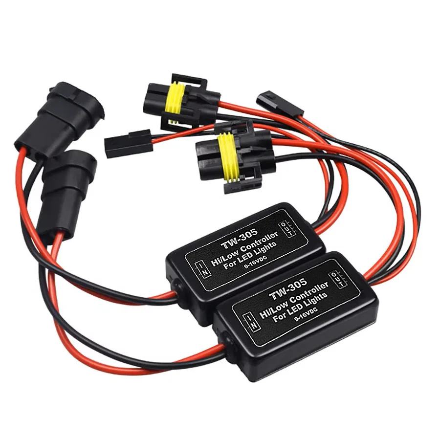 

Новейшая 1 пара H8 H11, двусветодиодное реле управления объективом противотуманных фар, жгут проводов контроллера дальнего и ближнего света 9-16 В