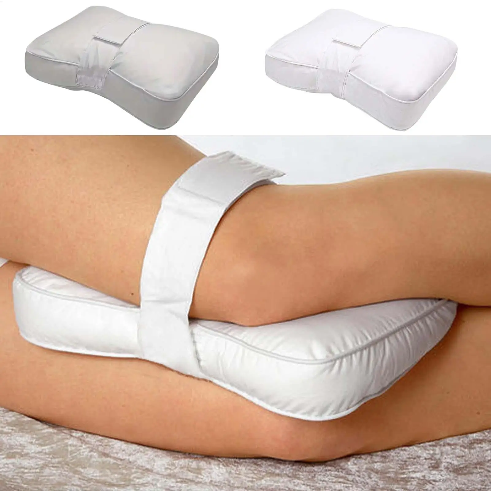 Knee Pillow for Side Sleepers Pain Relief Adjustable Strap for Back Hip Joint Alignment Spine Support Leg Pillow for Sleeping