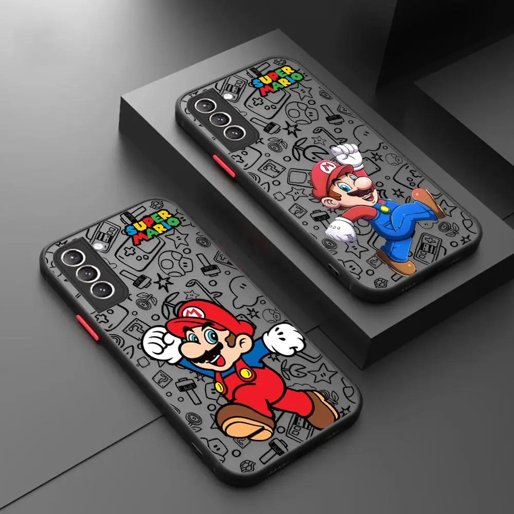 Super-Classic-Game-M-Marios Galaxy S23 FE Fundas For Samsung S22 S20 Ultra S21 S23 FE S10 Lite S9 S8 Plus Translucent Phone Case