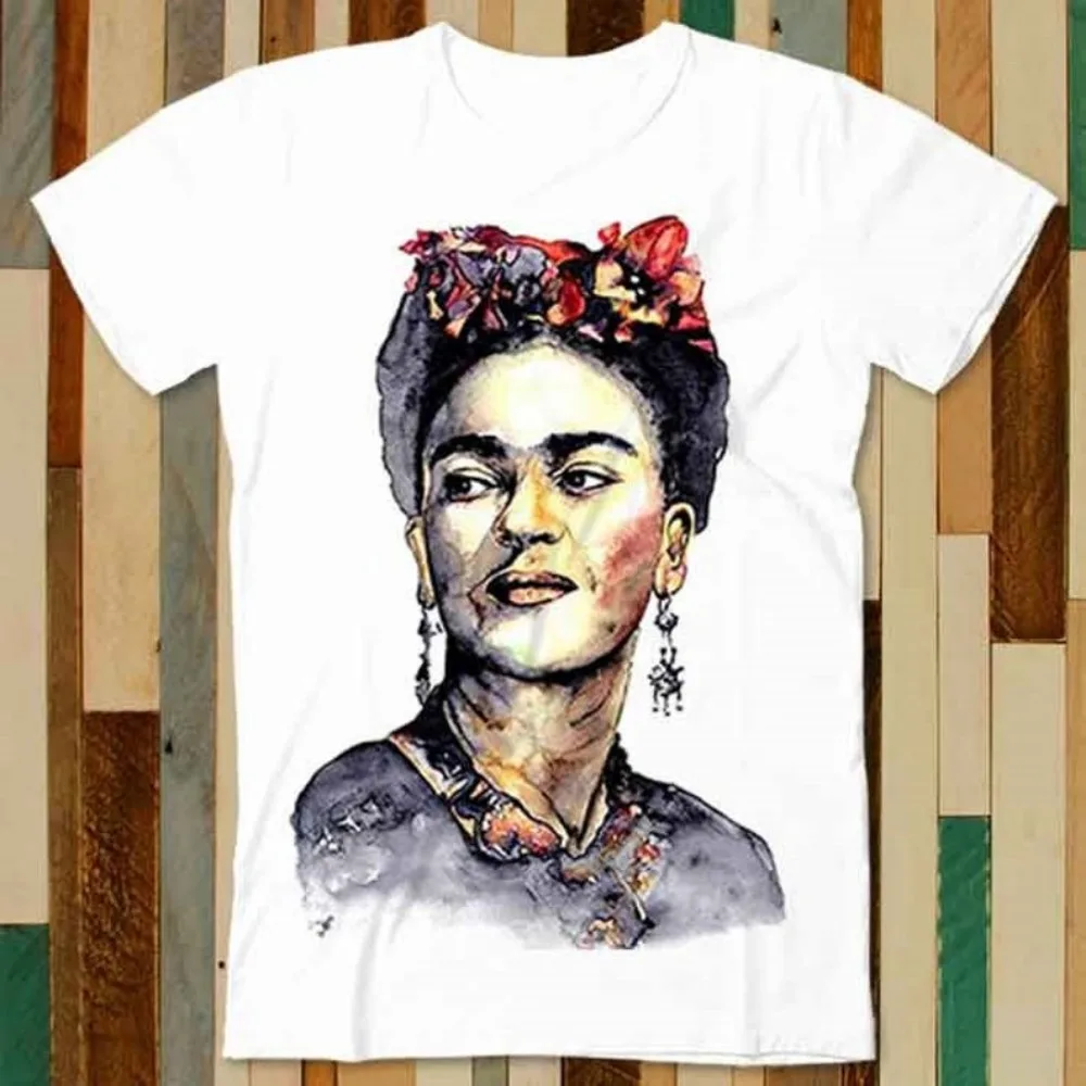 Frida Kahlo Selfie Fashion Potrait Artwork T Shirt Adult Unisex Men Women Retro Design Tee Vintage Top