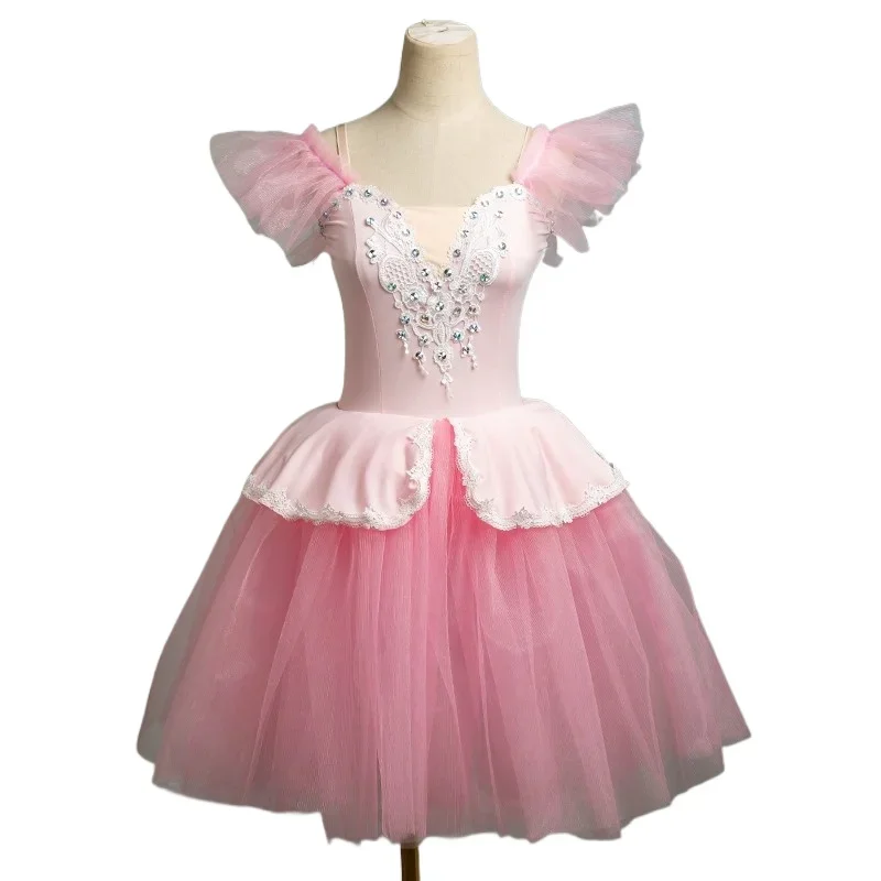 Blauer Ballett rock langes Kleid für Kinder Frauen Tutu Ballett Schwan Tanz Performance Kostüme Mädchen Schlinge Bauchtanz Röcke