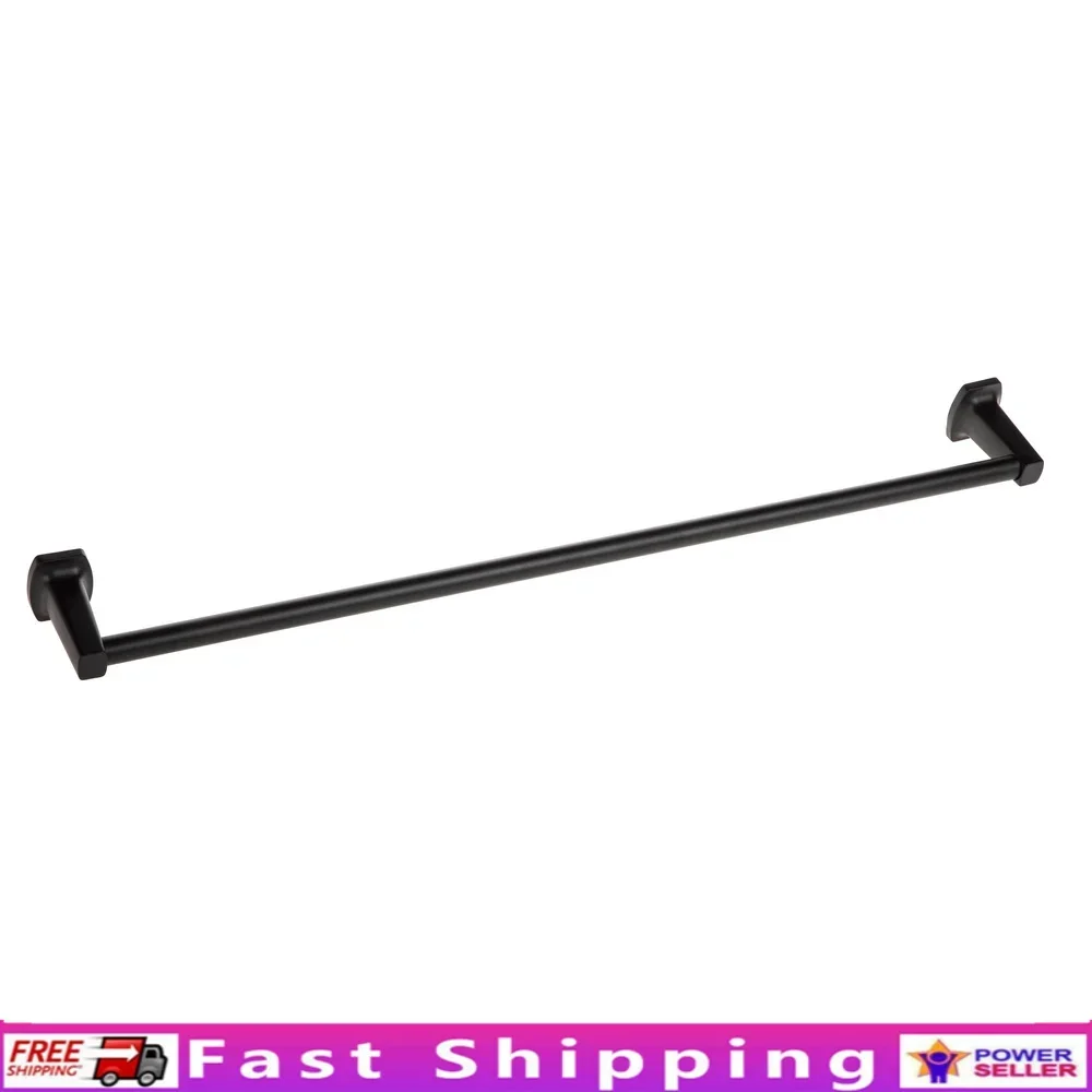 

Квадратный настенный держатель для полотенец, 24-дюймовая стальная матовая черная отделка, устойчивая к ржавчине, простая установка, монтажное оборудование в комплекте