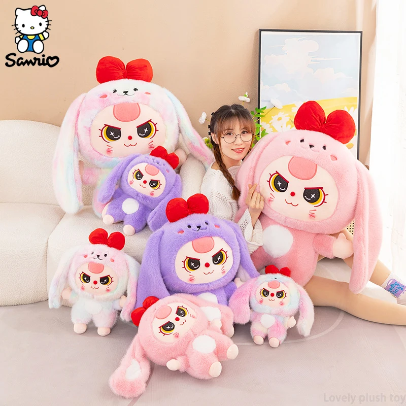 30CM POP MART ThreeBaby Plush Toys Pillow Girls Soft Stuffed Animal Toys Plushie Plush Doll Children Birthday Gifts