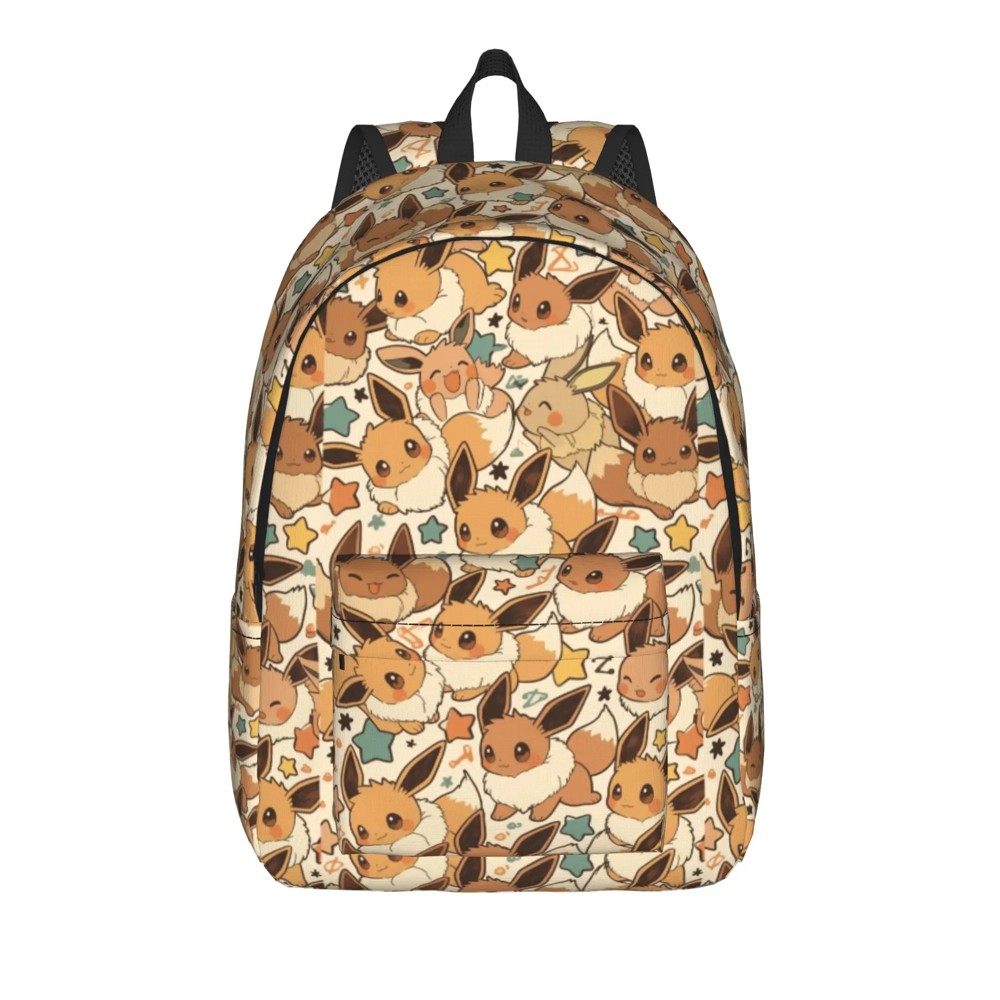 Fashion pokemon Backpack Eeveelution Mochilas Daily High School Retro Washable Rucksack