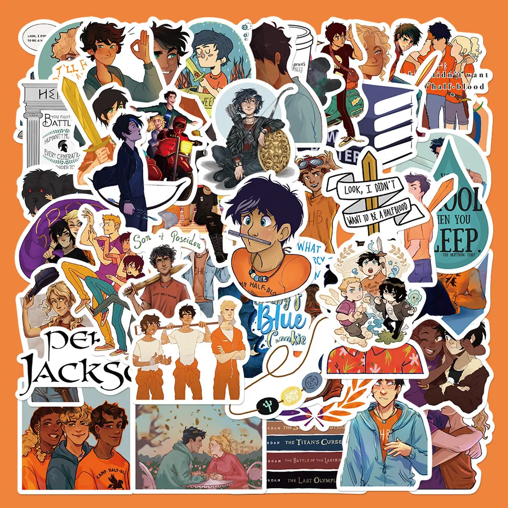 10/30/50pcs Percy Jackson Fantasy Novel Stickers Cool Movie Sticker for Skateboard Guitar Luggage Waterproof Cartoon Decals Pack