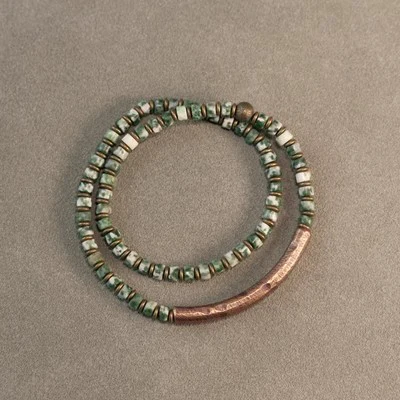 

Picture Stone Green Spot Beads Bracelet Lucky Jewelry For Men Women Courage Confidence Blue Spot Space Beads Couple Lover Gifts