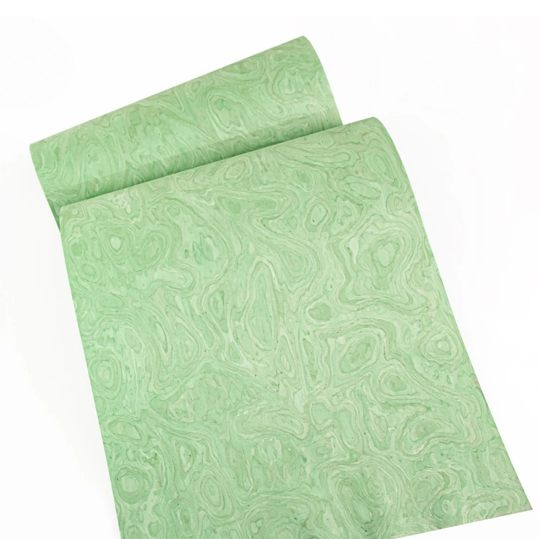 

58x250cm Emerald Green Burl Engineered Wood Veneer For Furniture Cabinet Interior Renovation Home Decoration