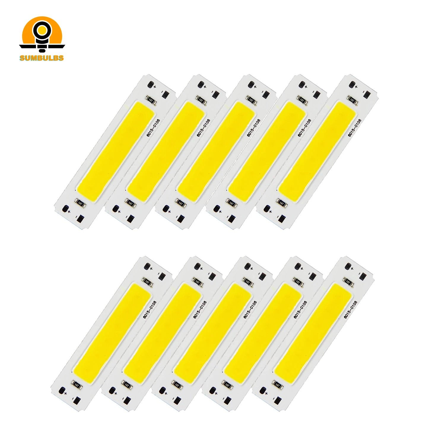 

10PCS/Lot BULK SALE DC 5V Input 2W LED COB Strip Bar Light Source 60x15mm Warm Cold White 3000K 6500K for DIY USB Lamp