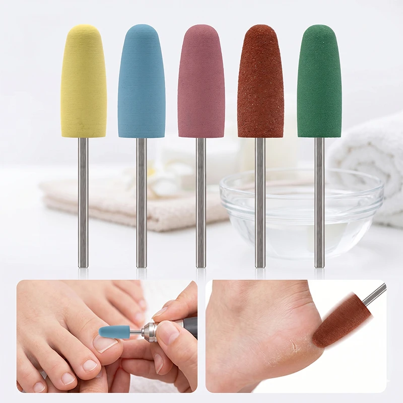 1PCS Silicone Nail Drill Bits Milling Cutter for Manicure Pedicure Rubber Polishing Burrs Buffer for Electric Nail File Machine