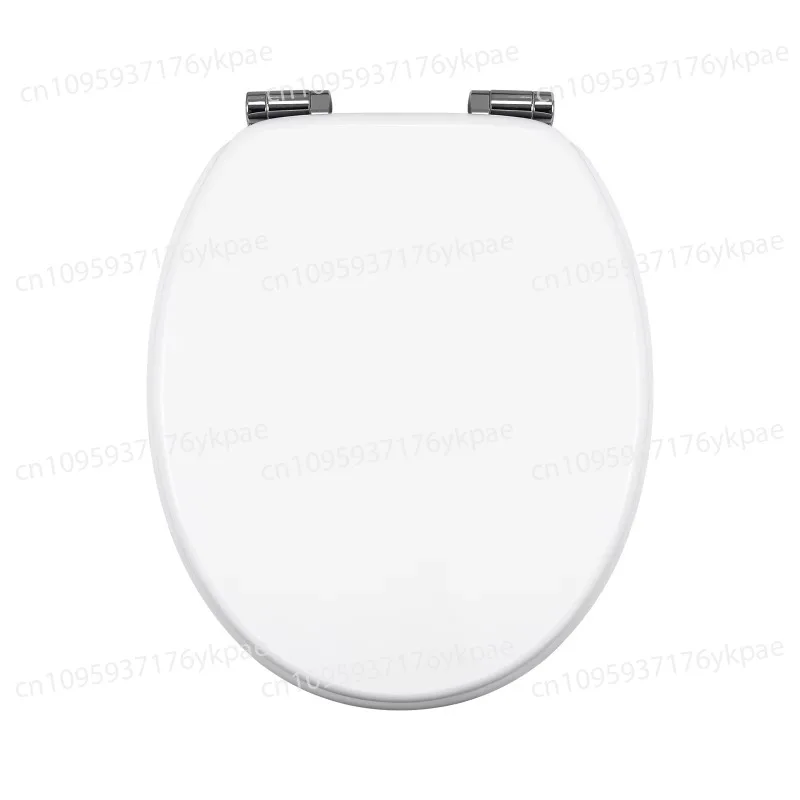 MDF Toilet Seat White Wooden Toilet Lid with Soft Closing Hinge