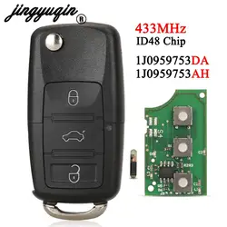 Jingyuqin 1J0 959 753 DA/ AH llave remota de coche id48 para VW Beetle Bora Golf Passat Polo Skoda Fabia Octavia Seat Leon Toledo