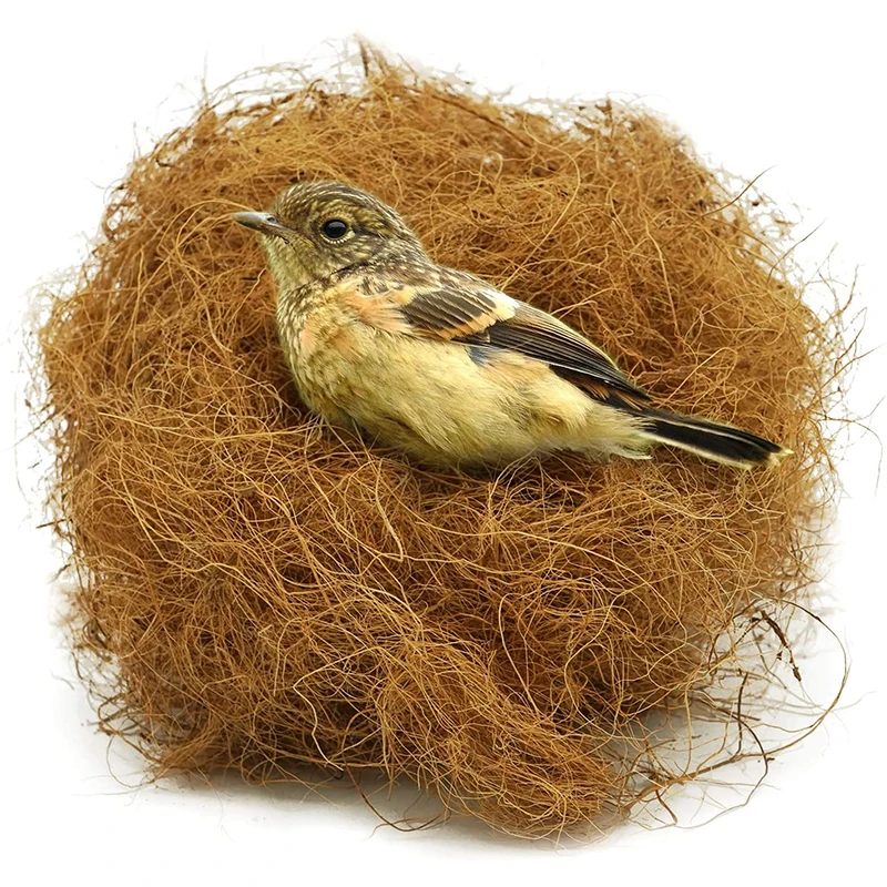 Coconut Fiber Bird House Natural Nesting Material for Birds Doves Canaries Finches Budgies Parakeets Bird Cage Decoration