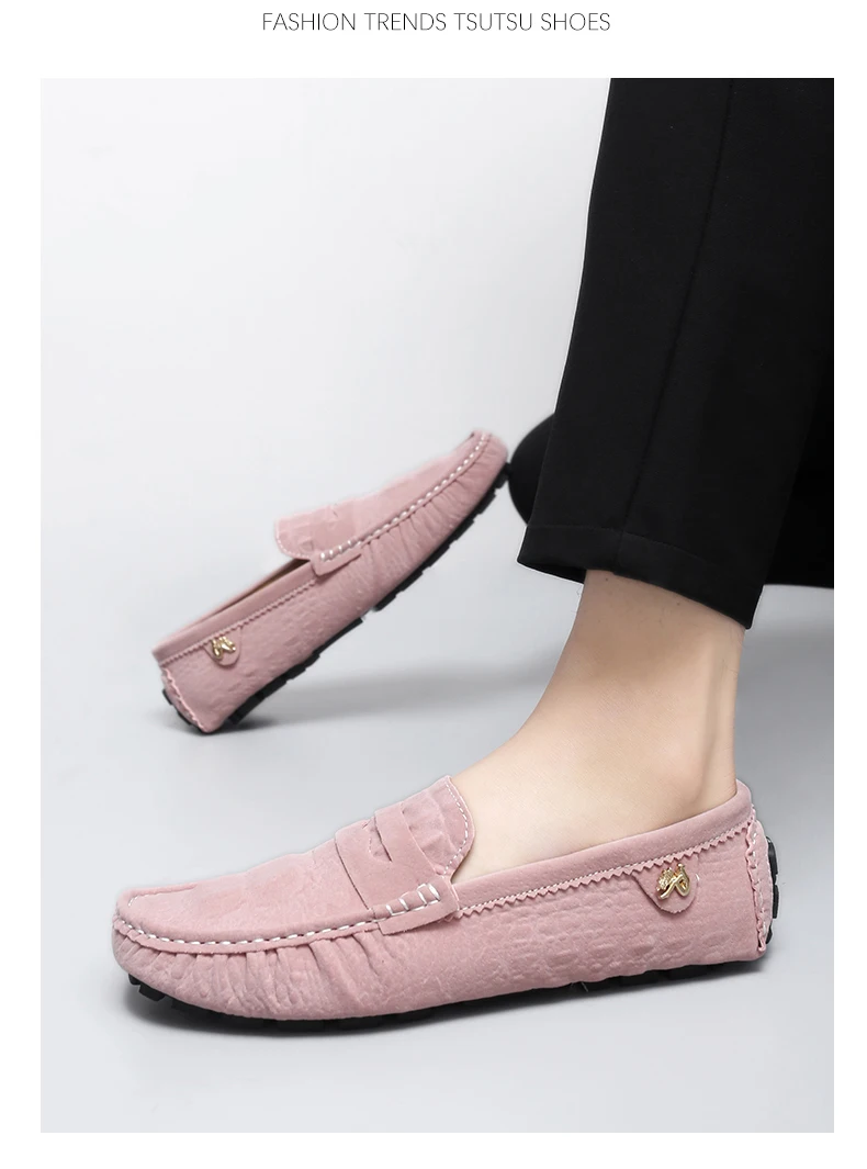 2025 Neues Modell Handgefertigte Loafer für Herren, Leichter Luxus Krokodilmuster Trendige Vielseitige Slip-On Freizeitschuhe, Unisex Fahr- und Modeschuhe – Detail 24