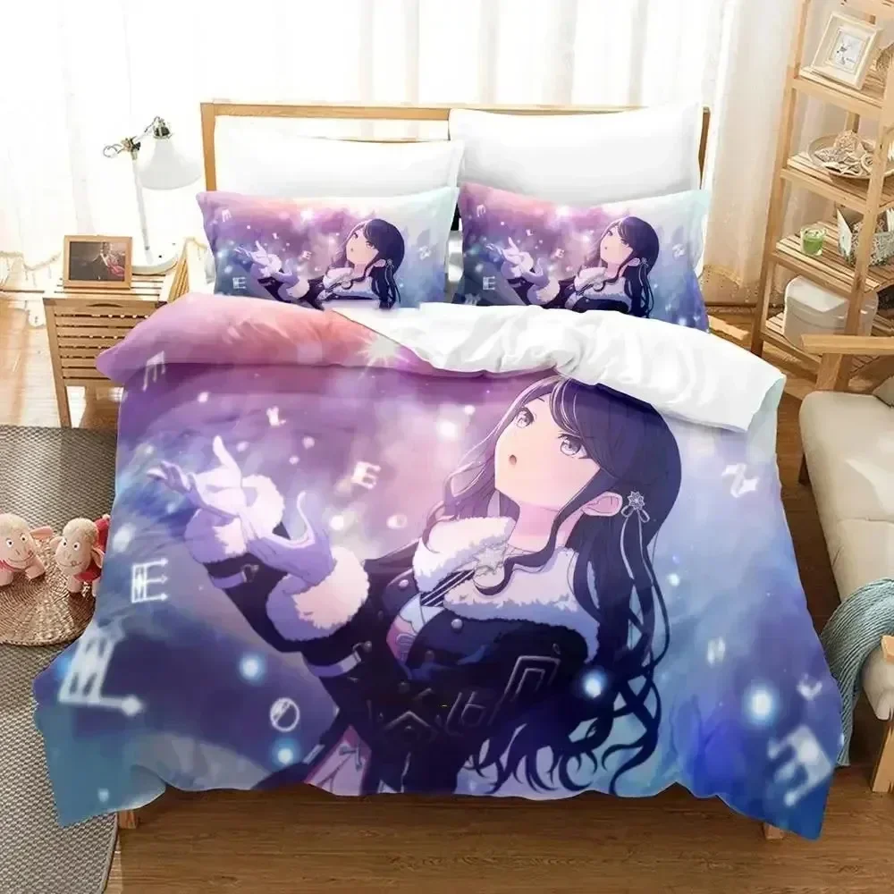 Luxury New 3D Print Anime Hoshino Ichika Project SEKAI Bedding Set Duvet Cover Bed Set Quilt Cover Pillowcase Queen Boys Adult