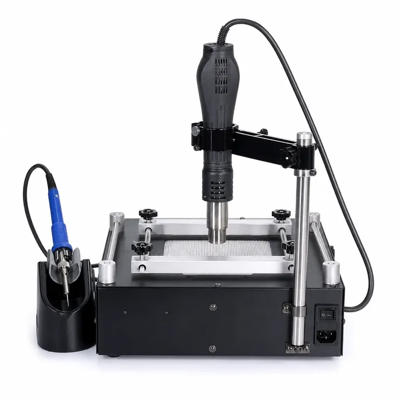 Programmable Soldering Station 50-400C 3-in-1 Hot Air Gun Iron Multi-Function Rework Tool Digital Temperature Control Welding