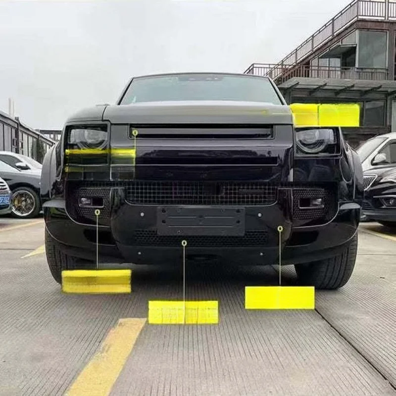 For Land Rover Defender 90/110 2020-2022 SVR Black Front Grille Bumper Body Kit Upgrade