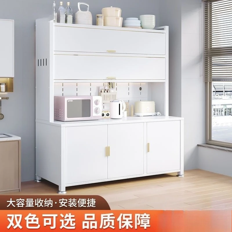 

Household floor-to-ceiling kitchen sideboard integrated wall storage cabinet 2025 new simple modern steel storage cabinet