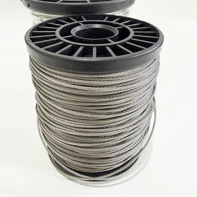 100m Solid Stainless Steel Wire Rope 7x7 Multi-strand Strong Tension Core 1.2mm Rust-proof Electric Fence Steel Wire Clothesline