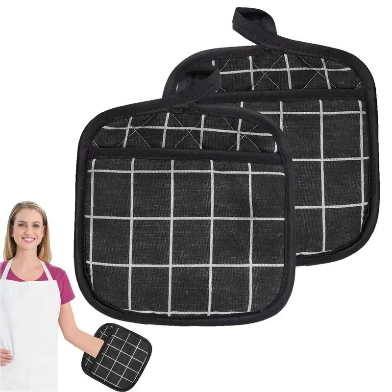 

Kitchen Potholders Pad And Stove Oven Gloves Heat Resistant Thermal Anti-heat Take Hot Pot Cooking Baking Gloves Insulation Pad