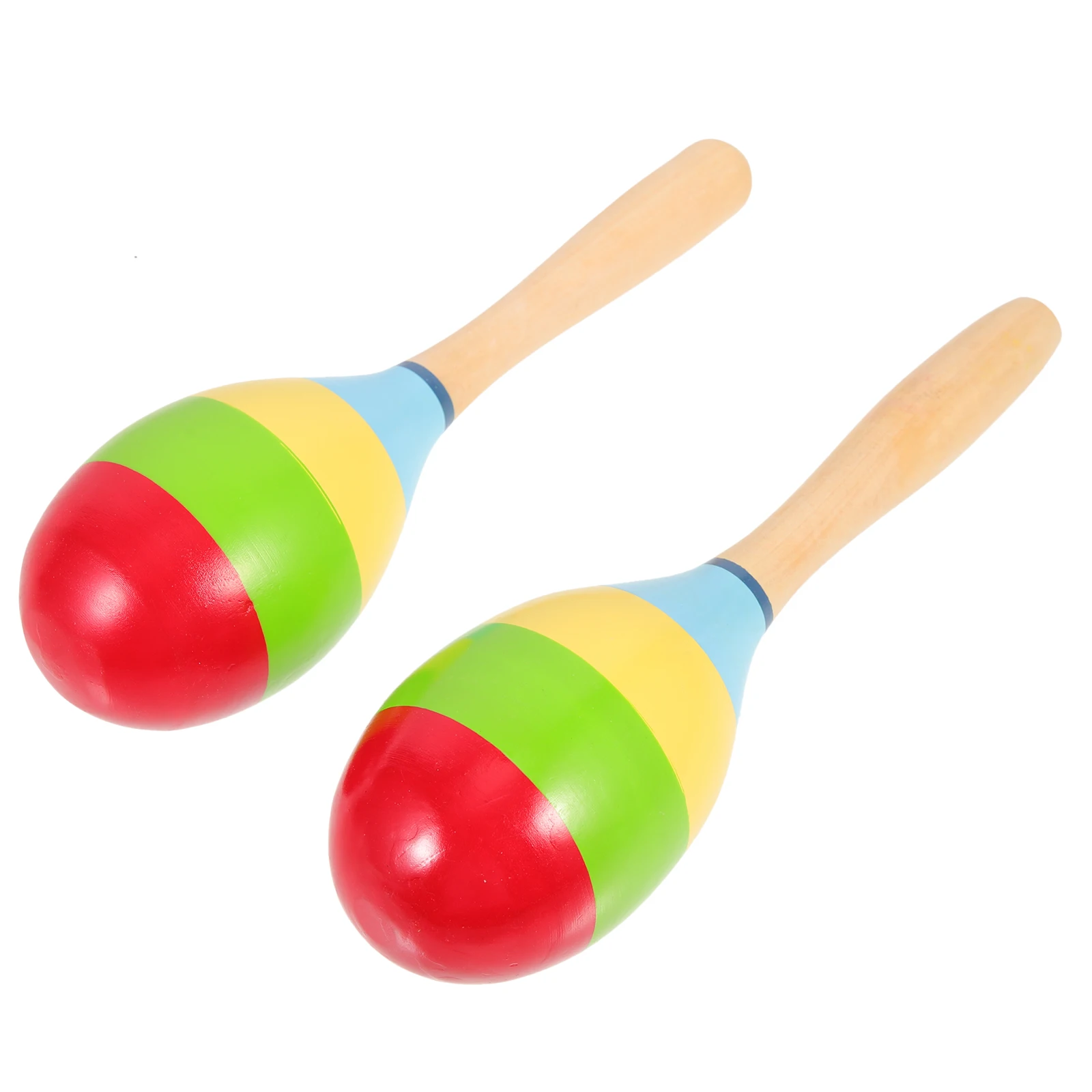 2 stücke 6 cm Bunte Holz Sand Maracas Kinder Musical Spielzeug Glatte Kante Baby Percussion Spielzeug Holz Hammer Spielzeug