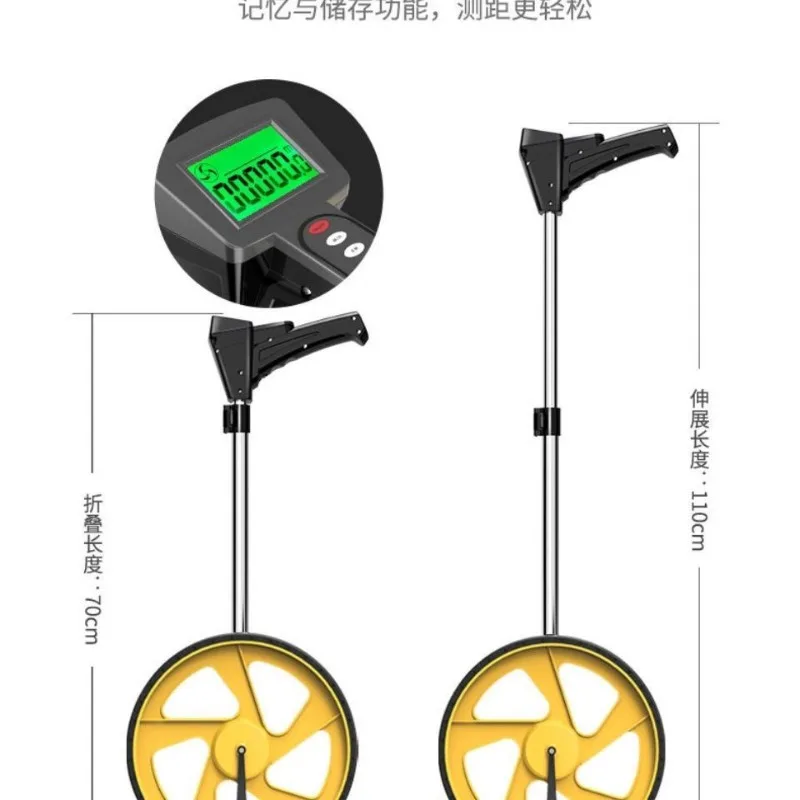 Ranging hand push roller rangefinder measuring vehicle machinery outdoor rolling push ruler engineering measurement 1pcs