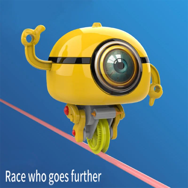 Copo elétrico uma roda sapo equilíbrio carro andando fio brinquedo auto balanceamento criativo ciência e educação puzzle brinquedo