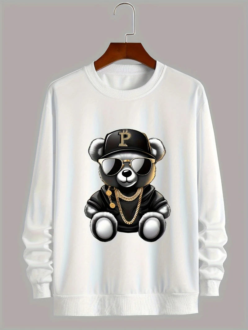 

Mens Graphic Sweatshirt Soft Cotton Blend Crew 2025 Autumn Winter Round-neck Hoodie Is for Both Men and Women Top