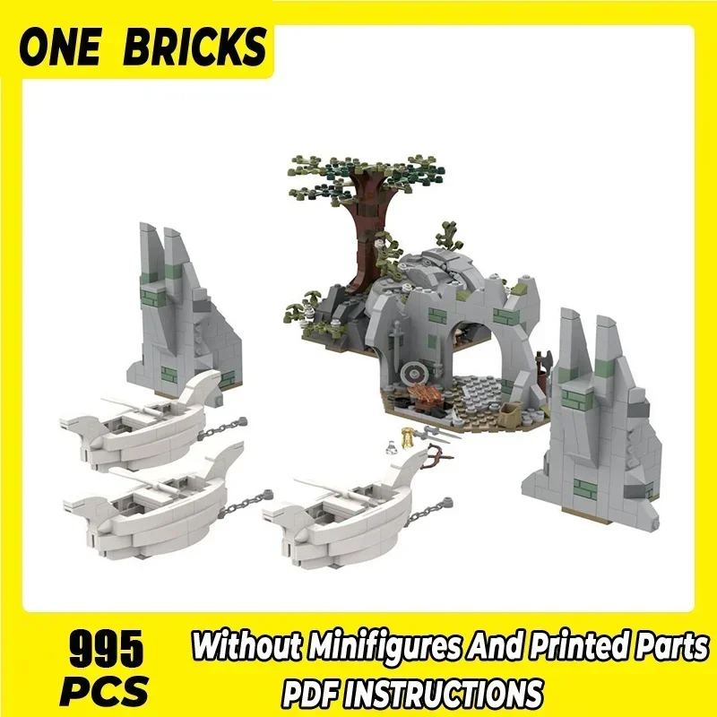 

Castle Bricks Magical Rings Moc Building Block Movie Scene Parth Galen Model DIY Assembly Street View Toy Child Gift