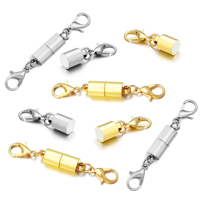 

5pcs/lot Magnetic Clasps With Lobster Clasps Buckle Fasteners Accessories For Jewelry Making Magnet End Clasp Connectors