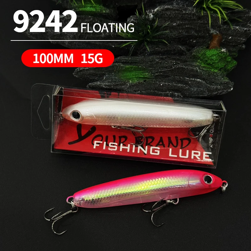 Topwater Pencil Lure 15g/10cm Floating Walk the Dog 3D Laser Swimbait Popper Pesca Wobbler Trolling Gear Crankbait Fish Tackle